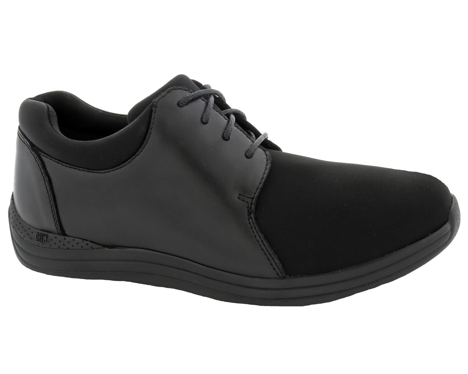 DREW SHOES | CLOVER-Black Leather/Black Stretch