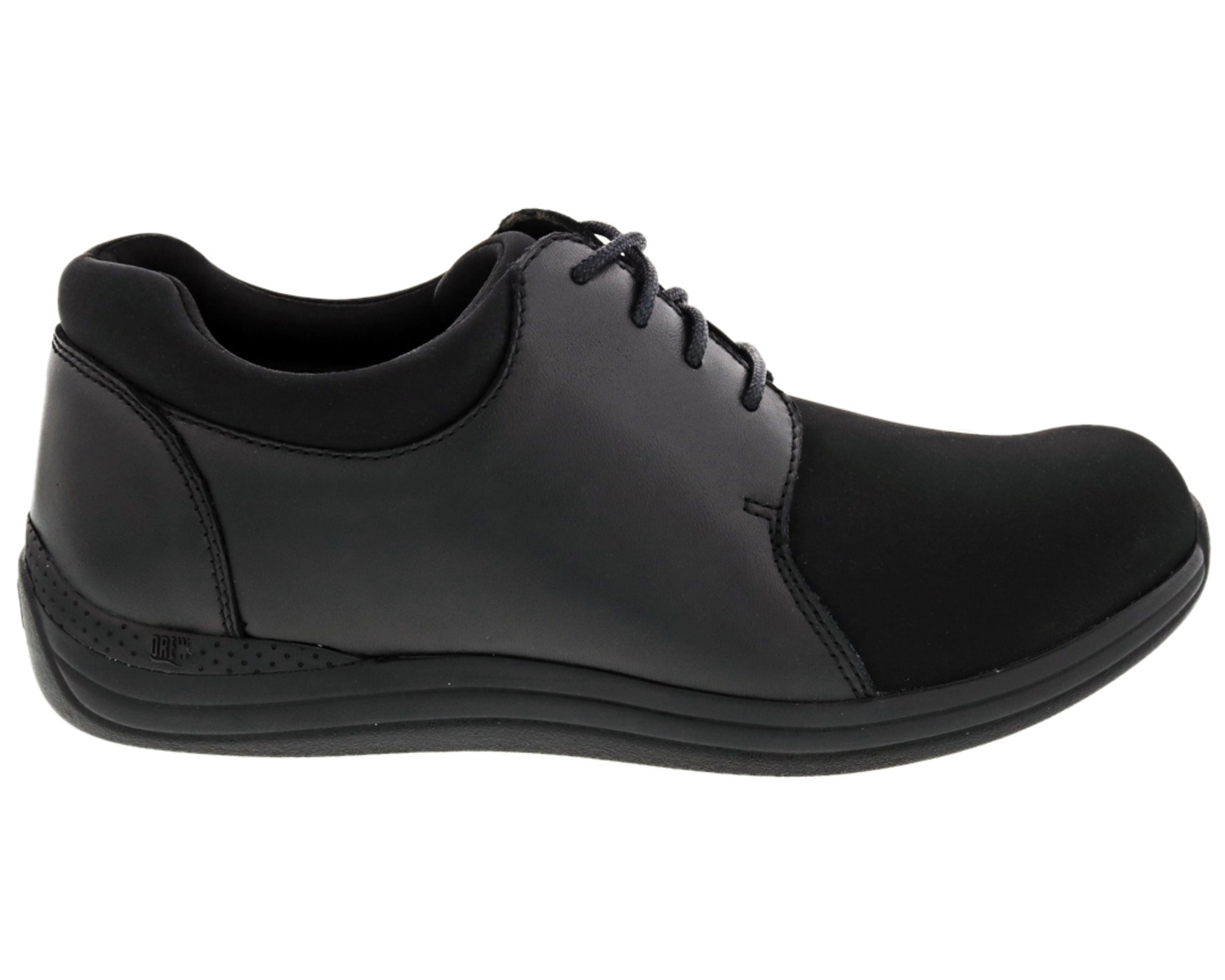 DREW SHOES | CLOVER-Black Leather/Black Stretch