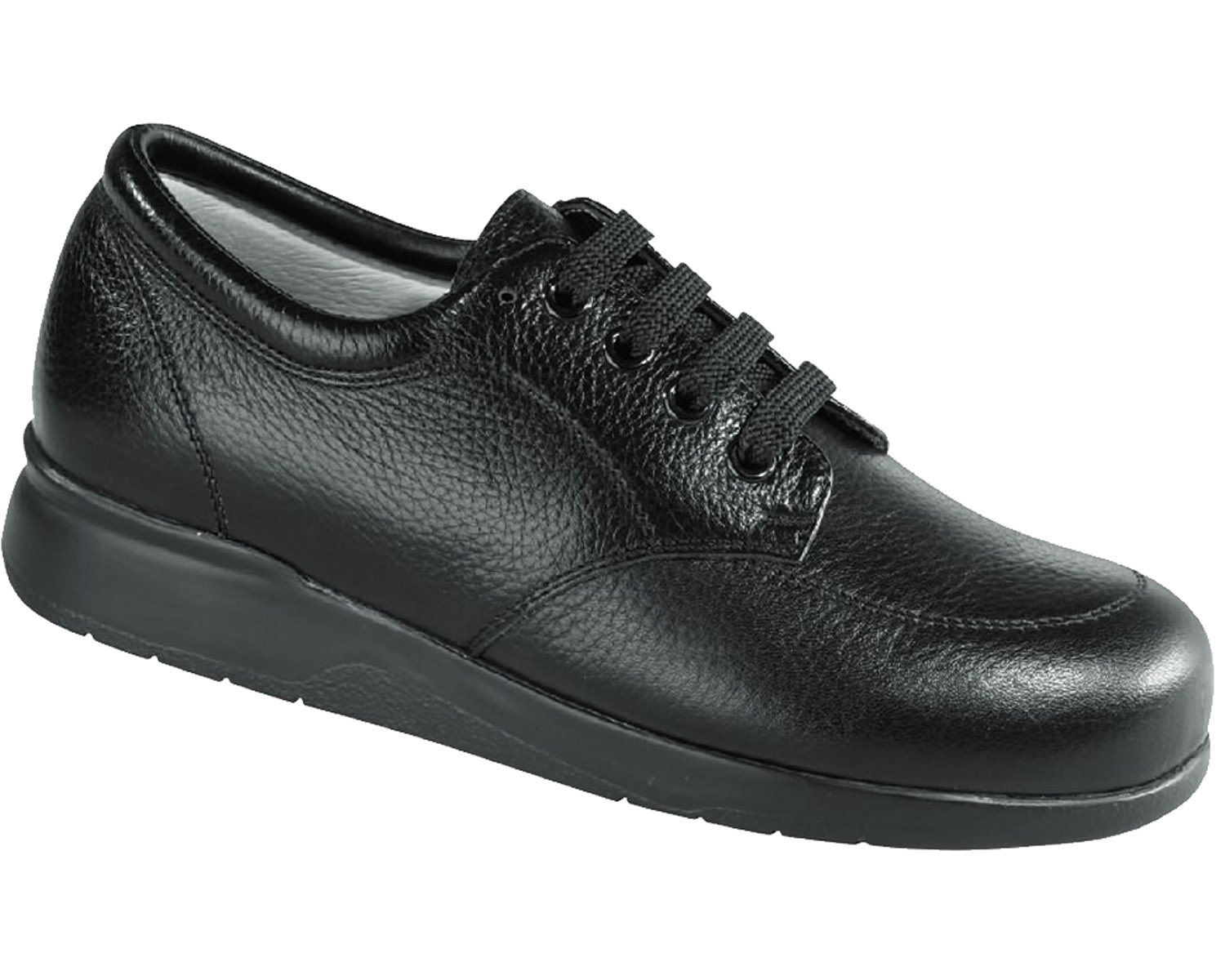 DREW SHOES | NEW VILLAGER-Black Soft Pebble Leather