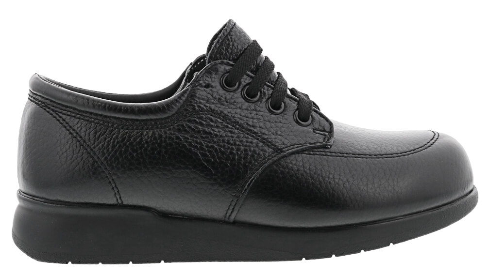 DREW SHOES | NEW VILLAGER-Black Soft Pebble Leather