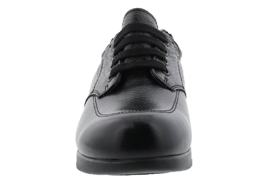 DREW SHOES | NEW VILLAGER-Black Soft Pebble Leather