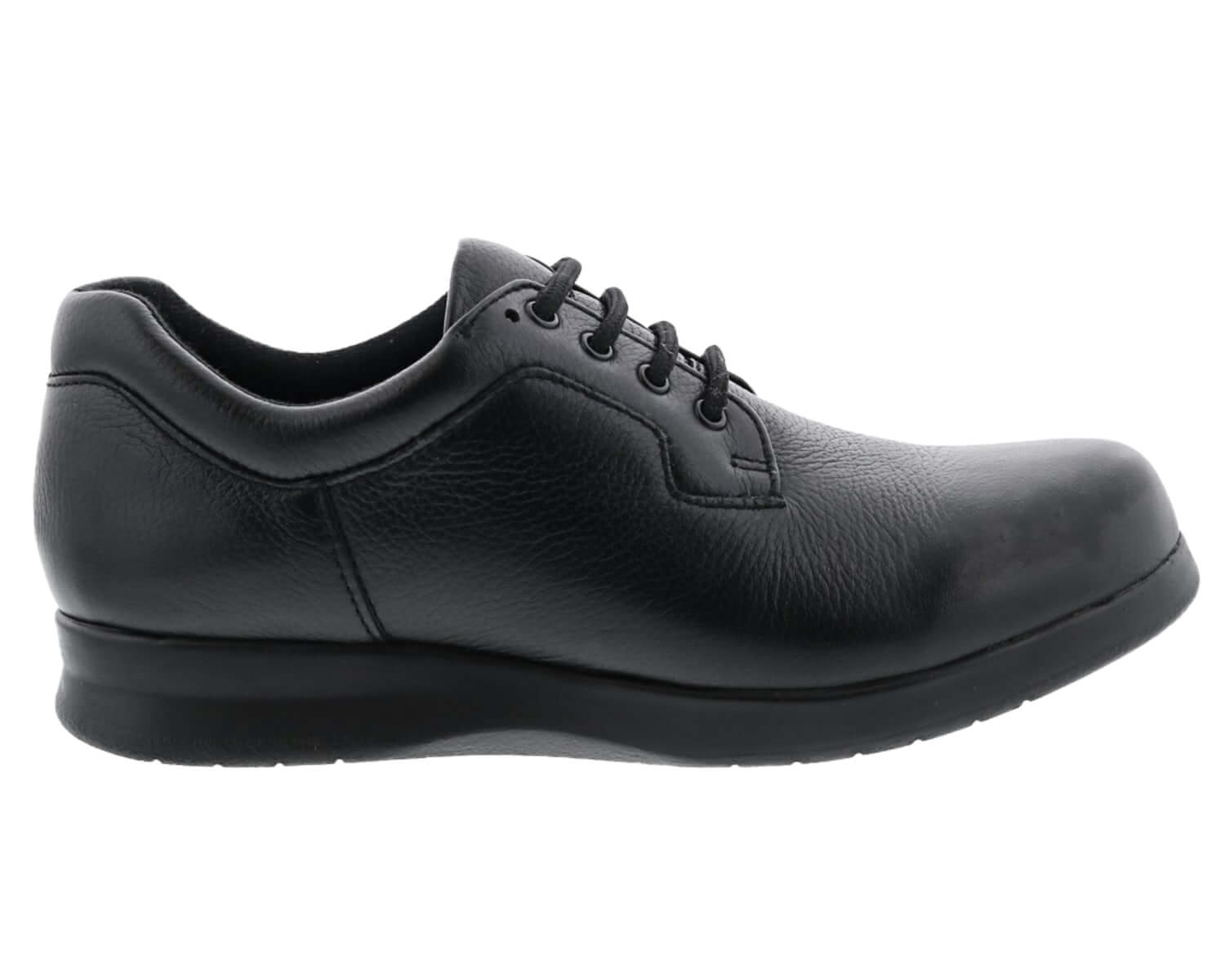 DREW SHOES | ZIP II-Black Tumbled Nappa Leather