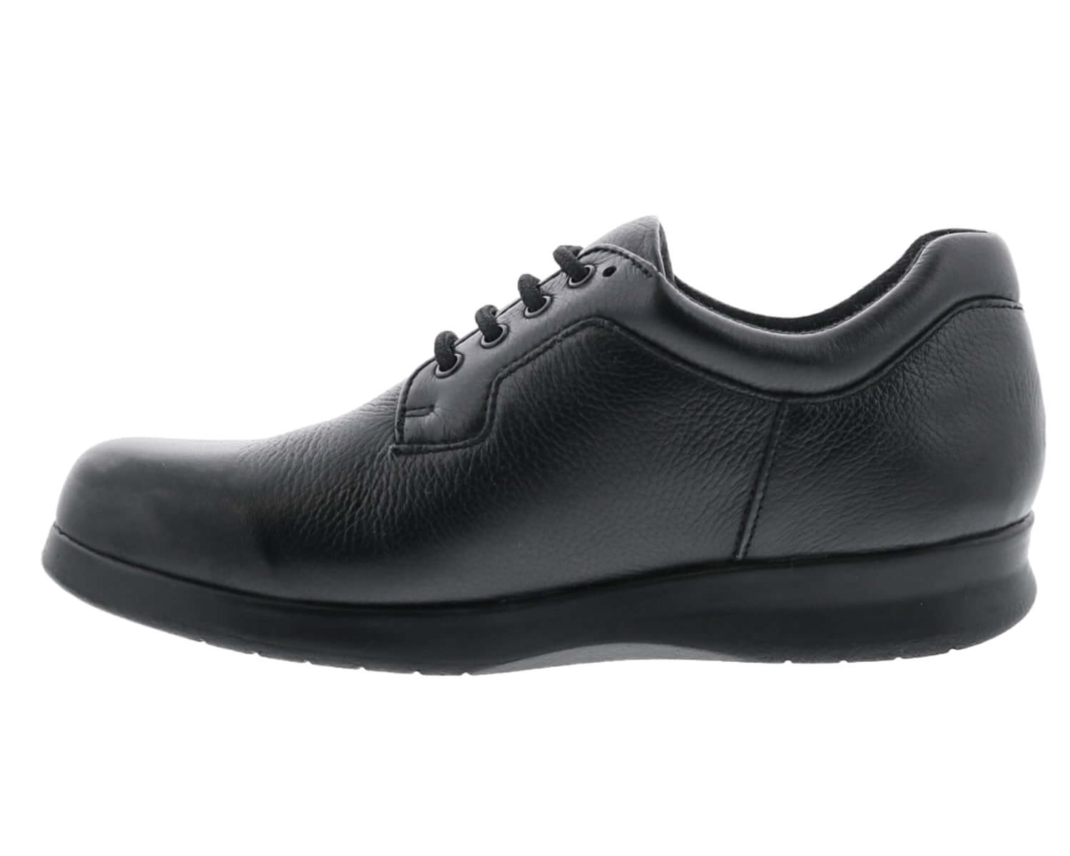 DREW SHOES | ZIP II-Black Tumbled Nappa Leather