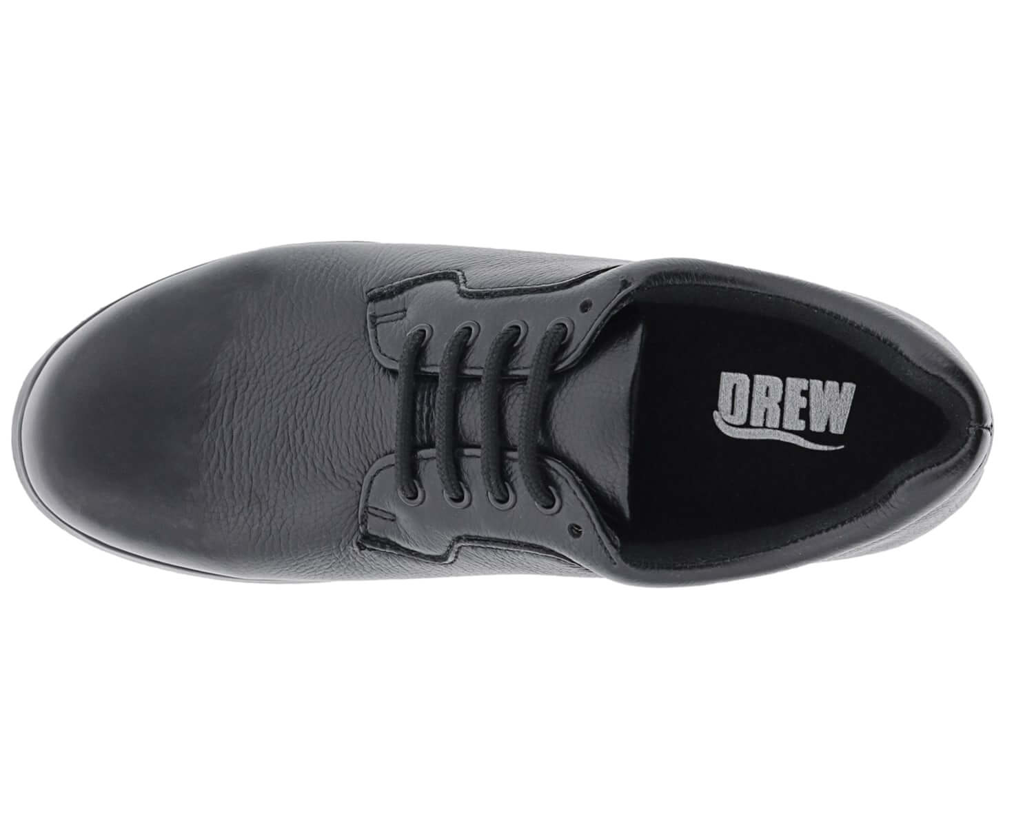 DREW SHOES | ZIP II-Black Tumbled Nappa Leather