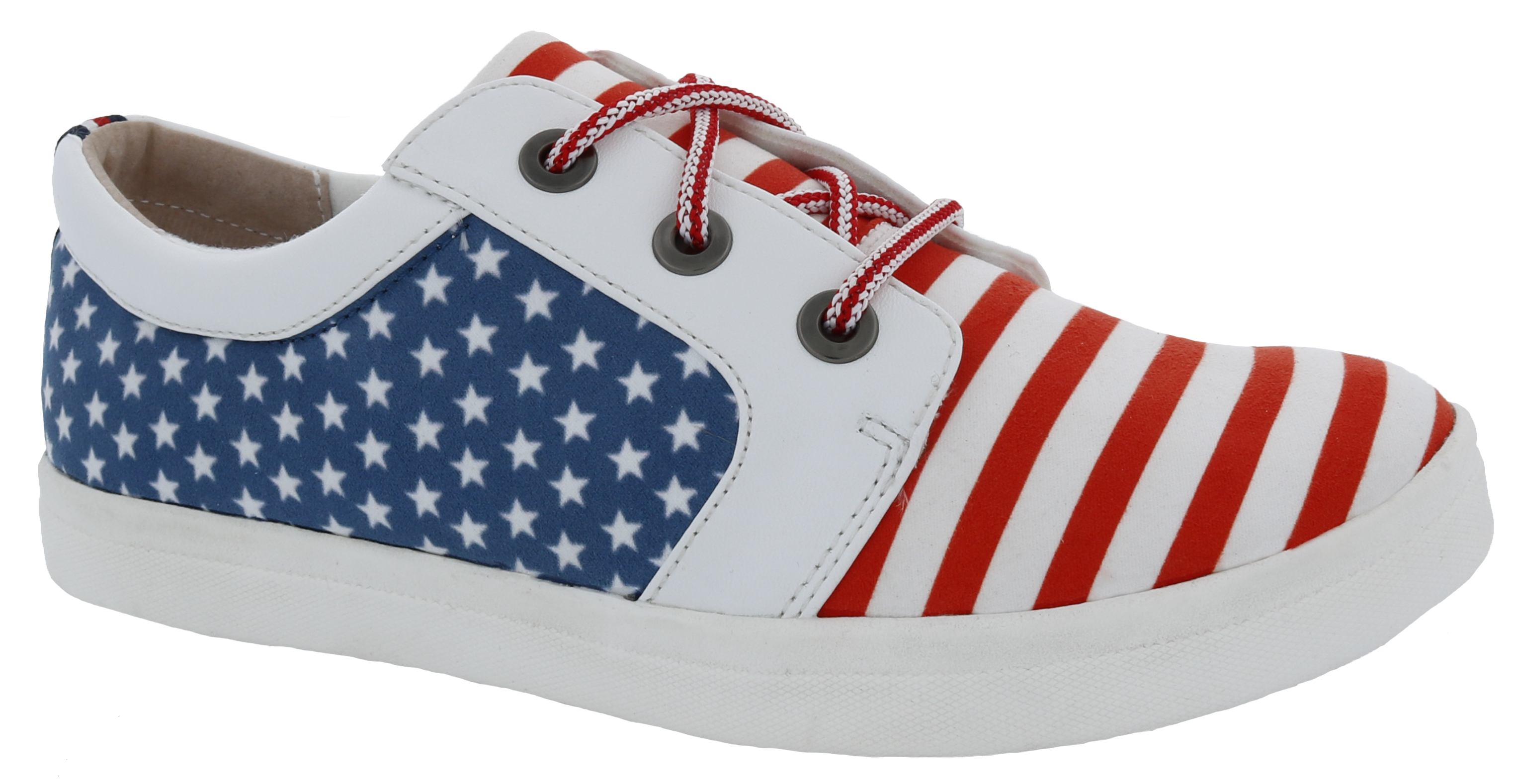 DREW SHOES | Ruby-Americana Print Fabric - Click Image to Close