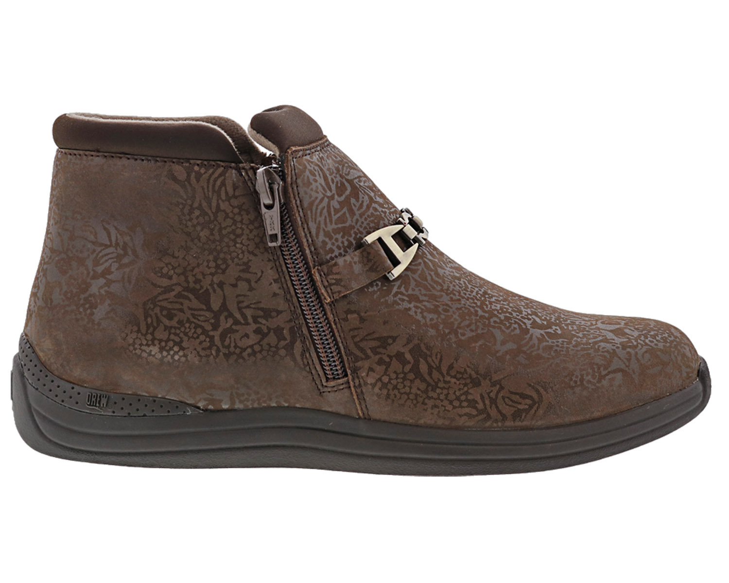 DREW SHOES | BLOSSOM-Brown Metallic Foil Leather