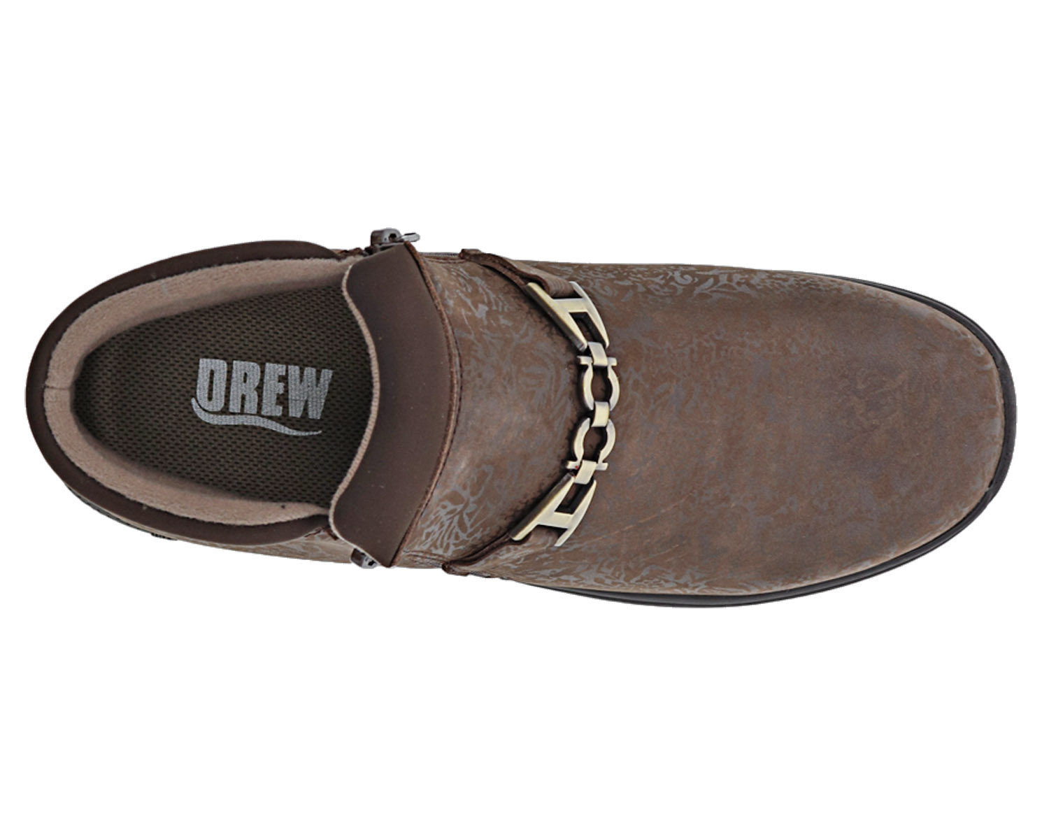 DREW SHOES | BLOSSOM-Brown Metallic Foil Leather