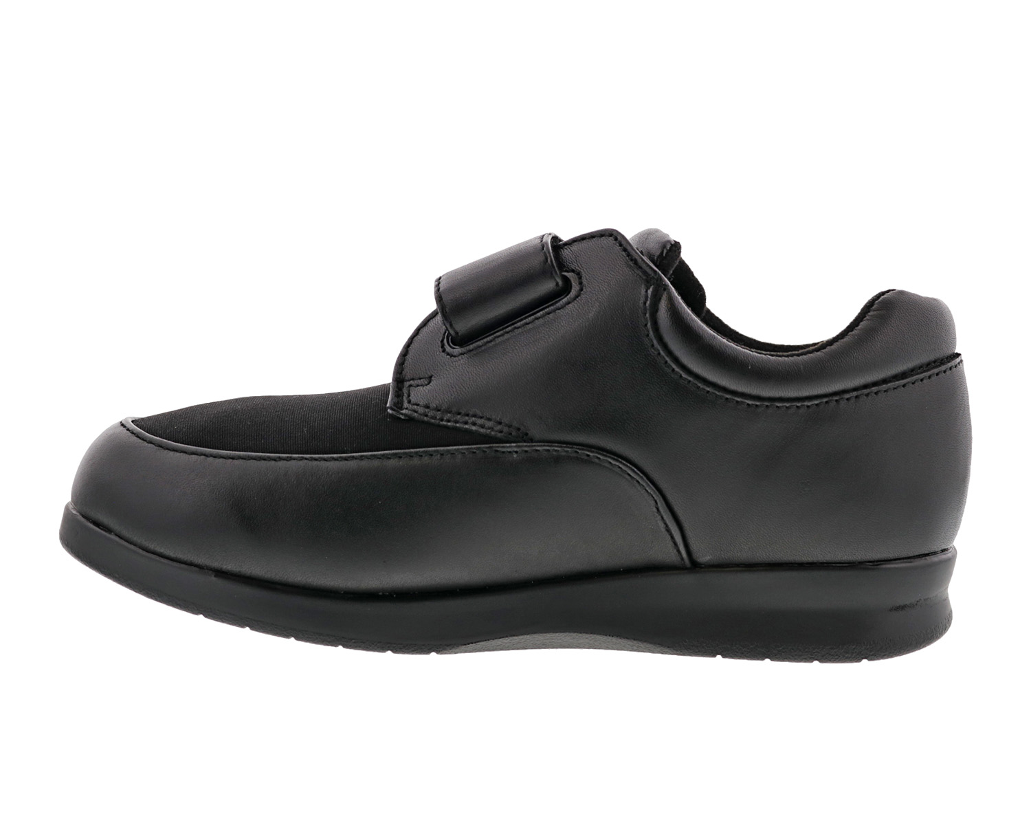 DREW SHOES | QUEST-Black Leather / Black Stretch