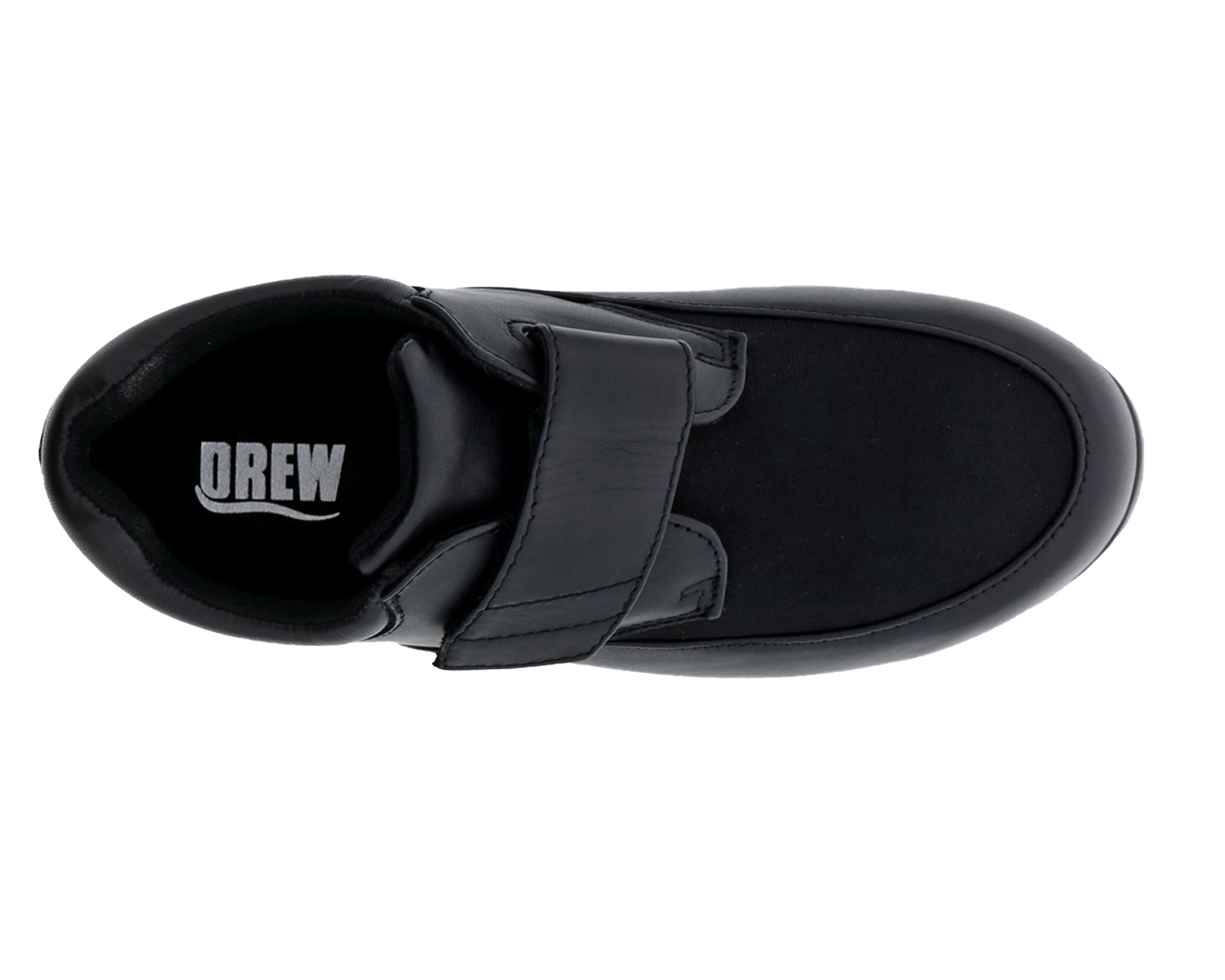 DREW SHOES | QUEST-Black Leather / Black Stretch