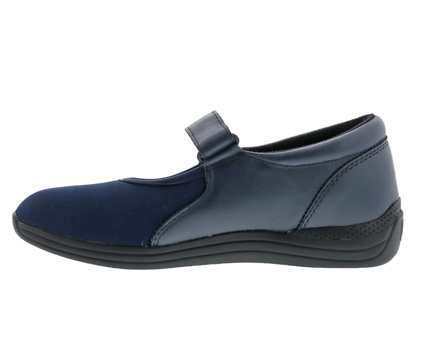 DREW SHOES | MAGNOLIA-Navy Leather/Stretch