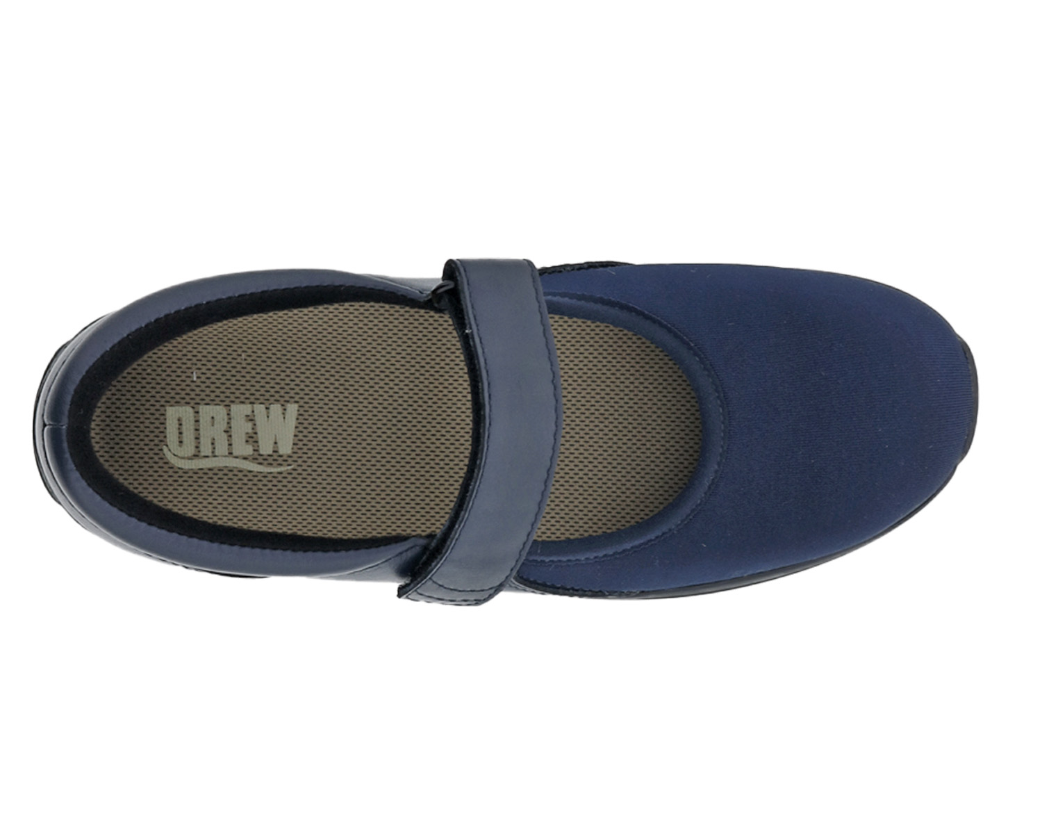 DREW SHOES | MAGNOLIA-Navy Leather/Stretch