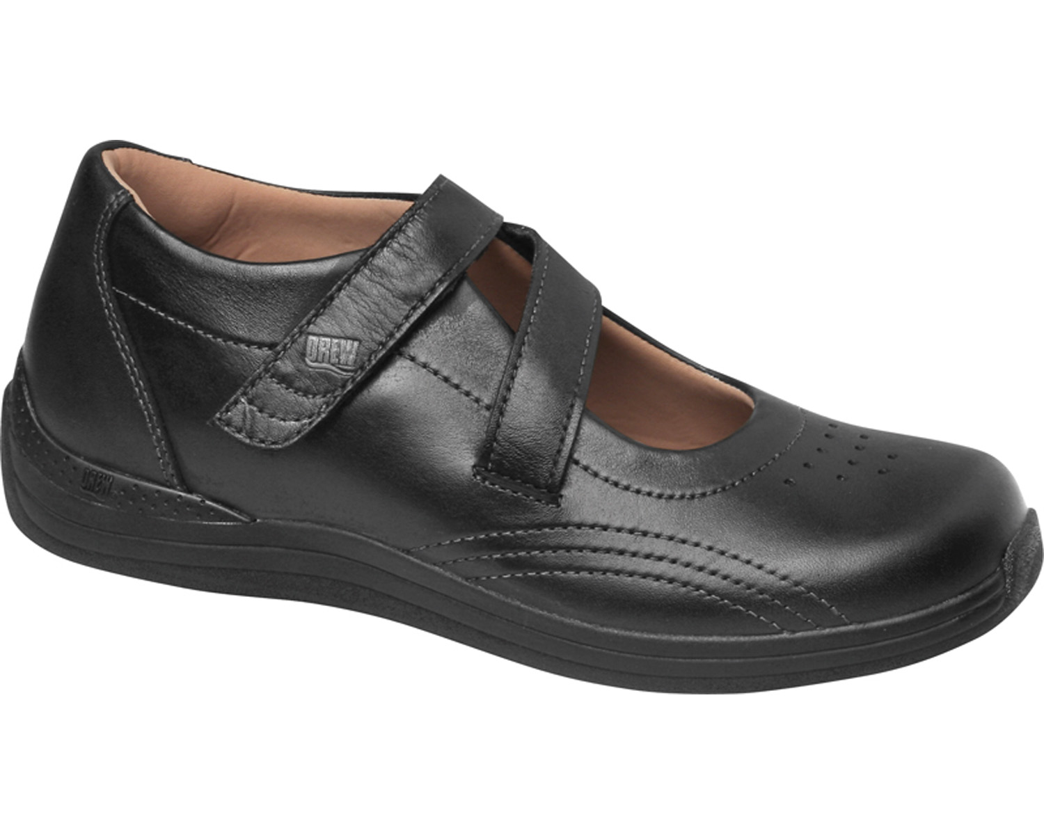 DREW SHOES | ORCHID-Black Leather - Click Image to Close