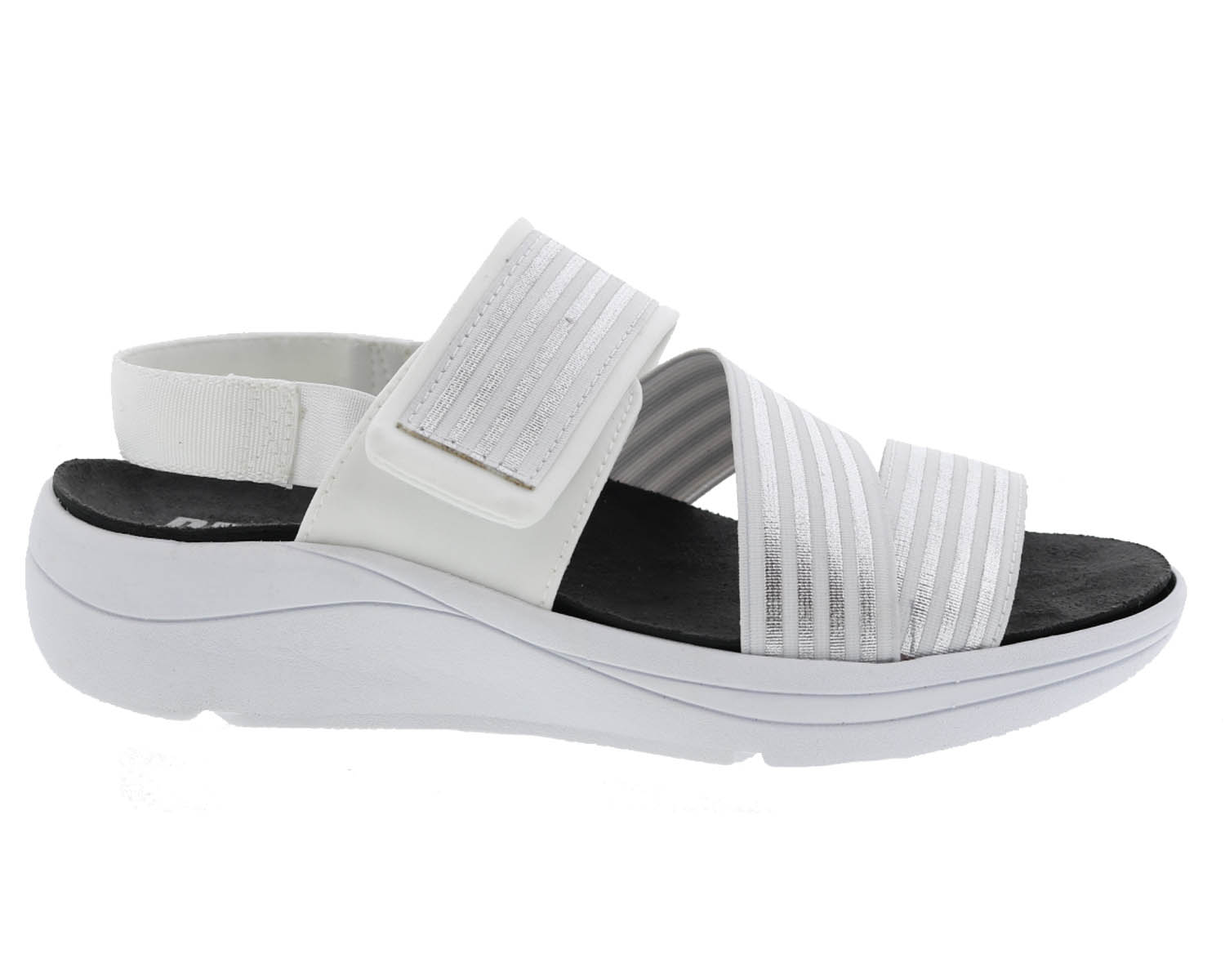 DREW SHOES | SUTTON-White/Silver Combo