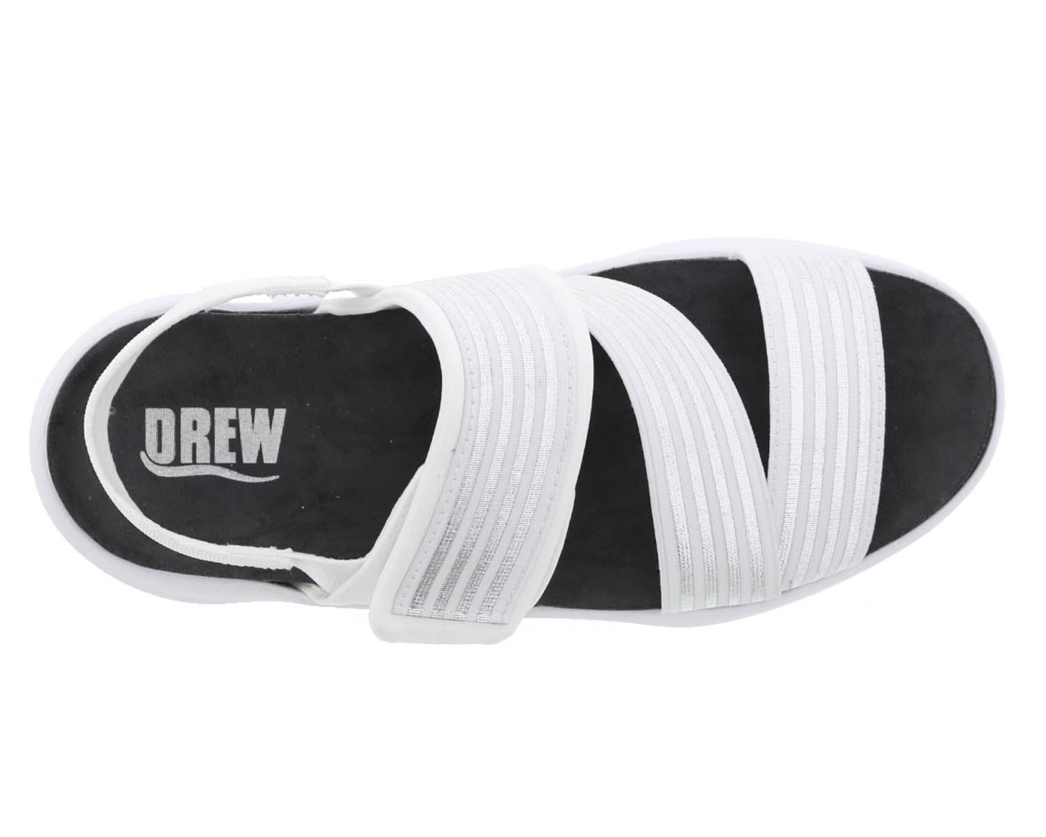 DREW SHOES | SUTTON-White/Silver Combo