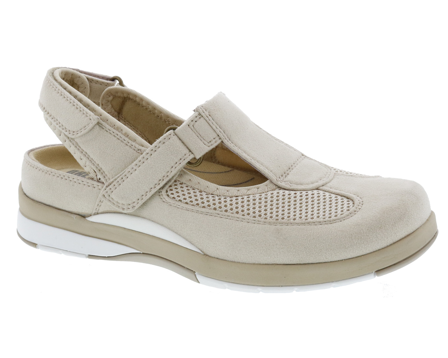 DREW SHOES | ODYSSEY-Cream Suede / Mesh - Click Image to Close