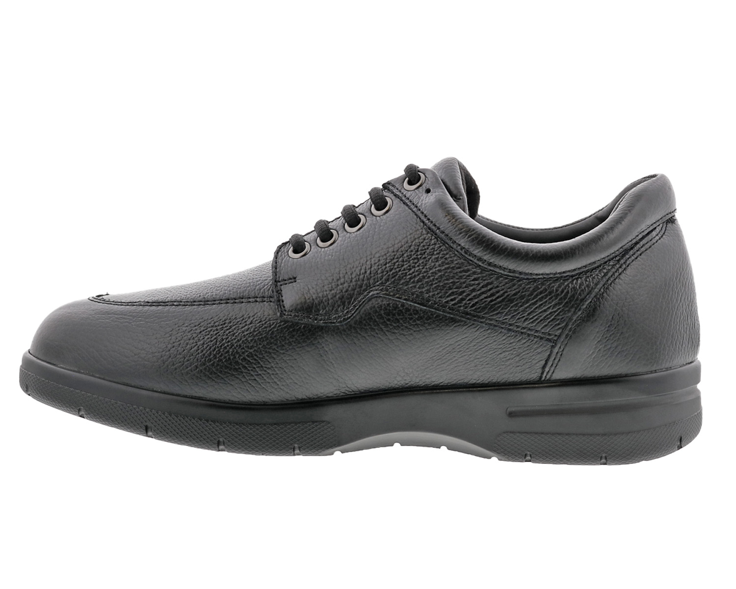 DREW SHOES | WALKER II-Black Pebbled Leather