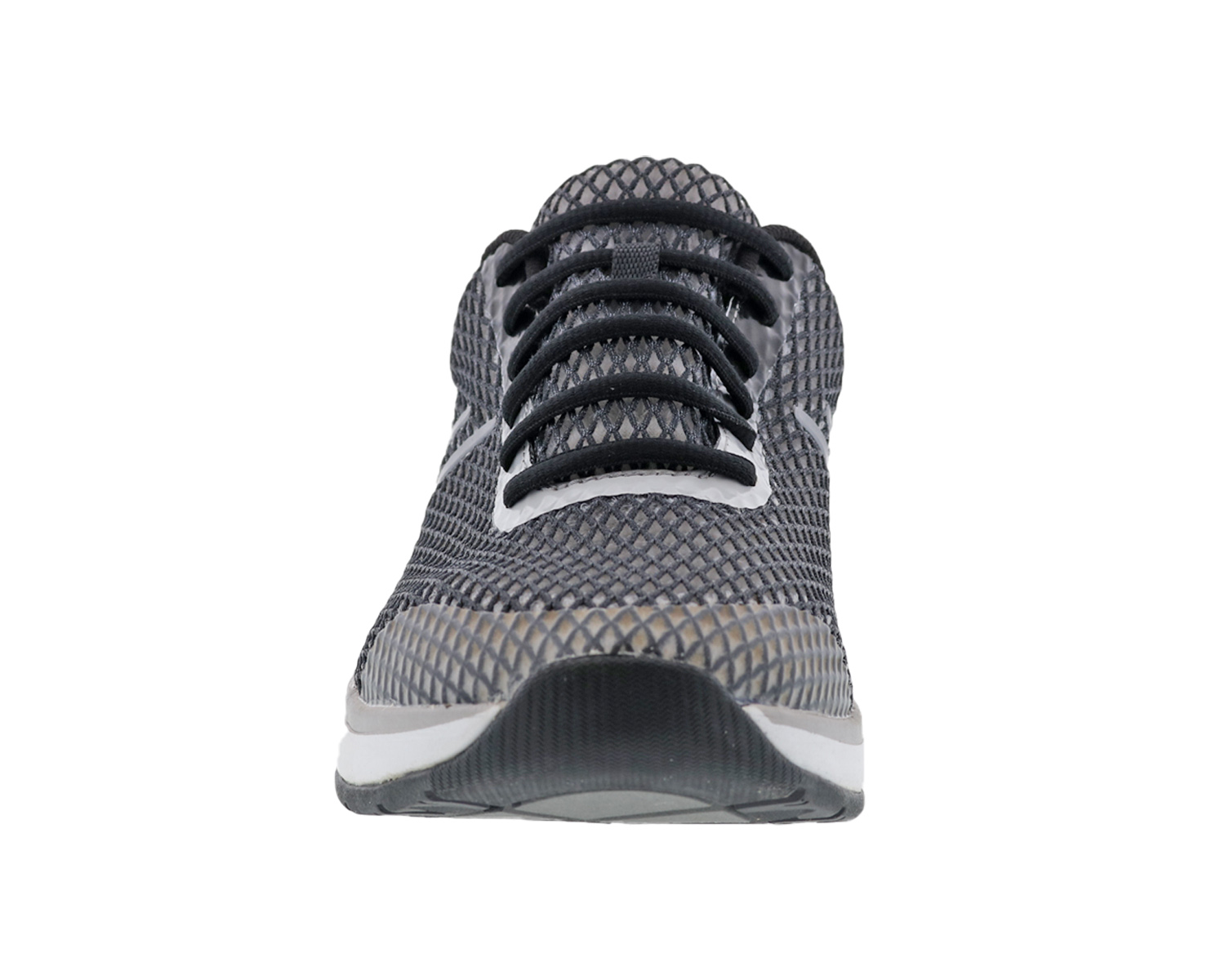 DREW SHOES | THRUST-Black Leather/ Grey Mesh