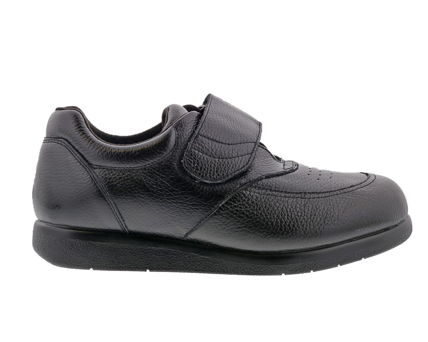 DREW SHOES | NAVIGATOR II-Black Pebbled Leather