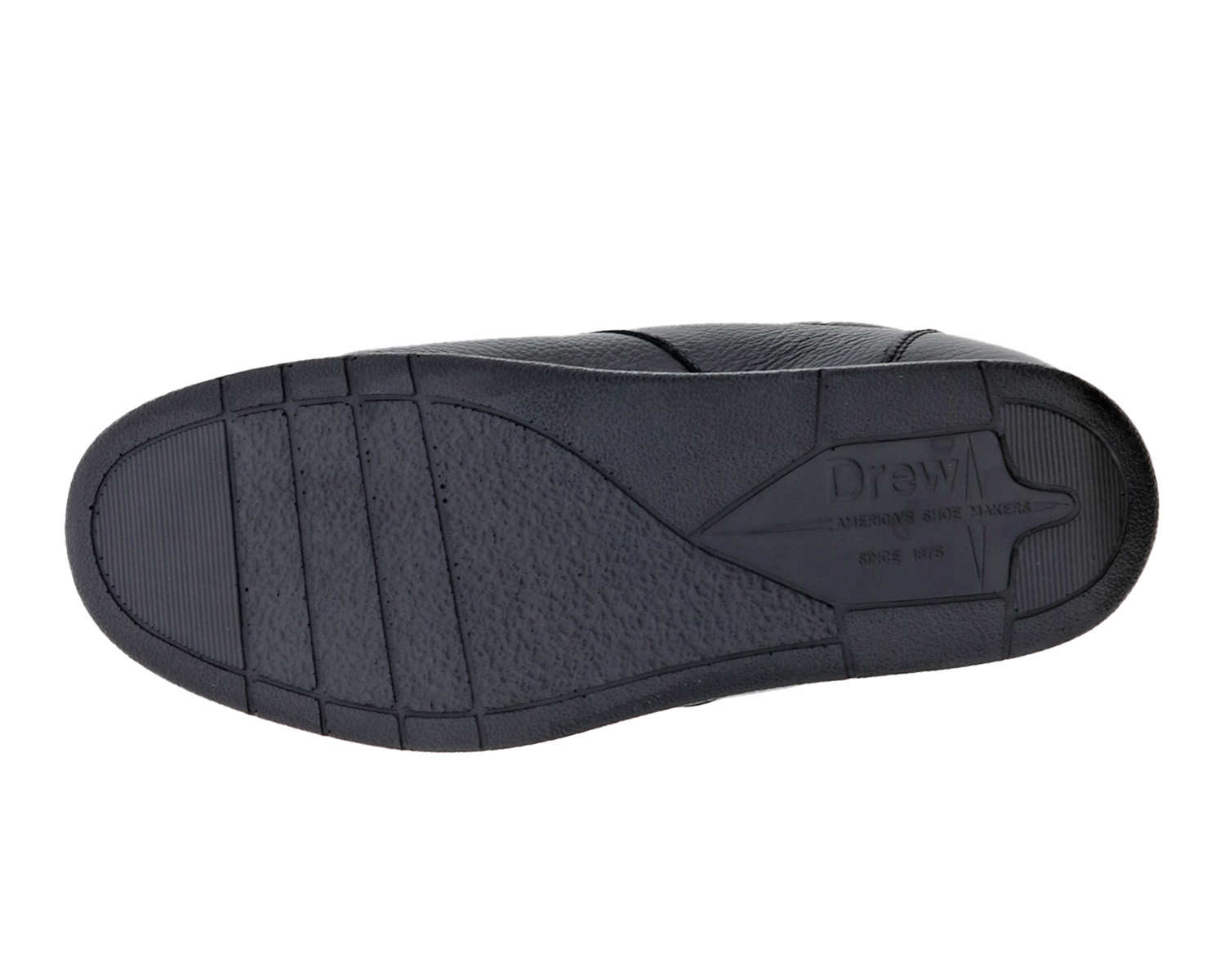 DREW SHOES | NAVIGATOR II-Black Pebbled Leather